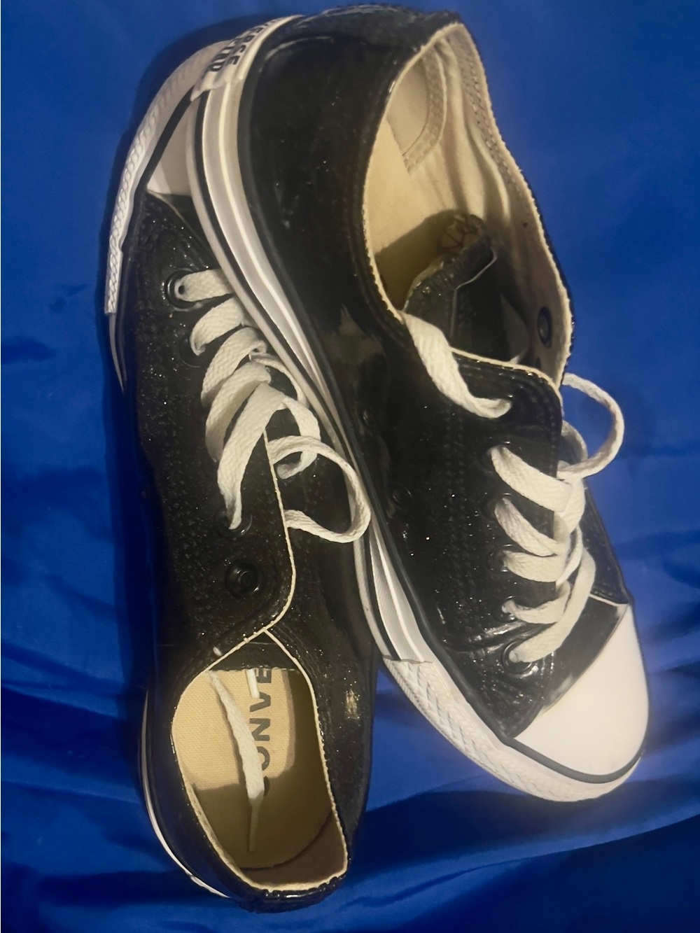 Converse Beige Low-Top Sneakers with White Laces